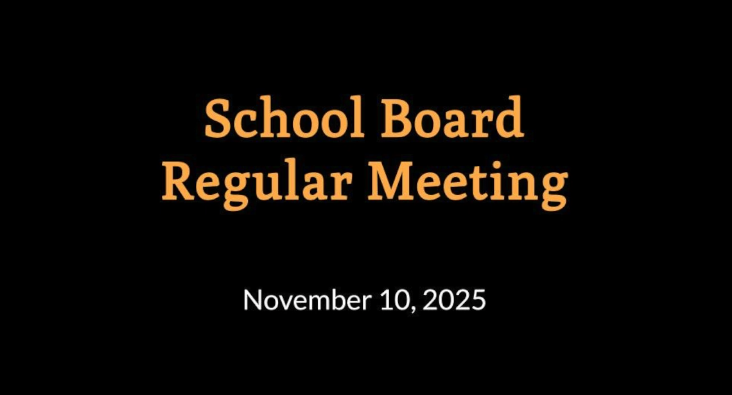 White Bear Lake School Board Meeting - 11/10/2025