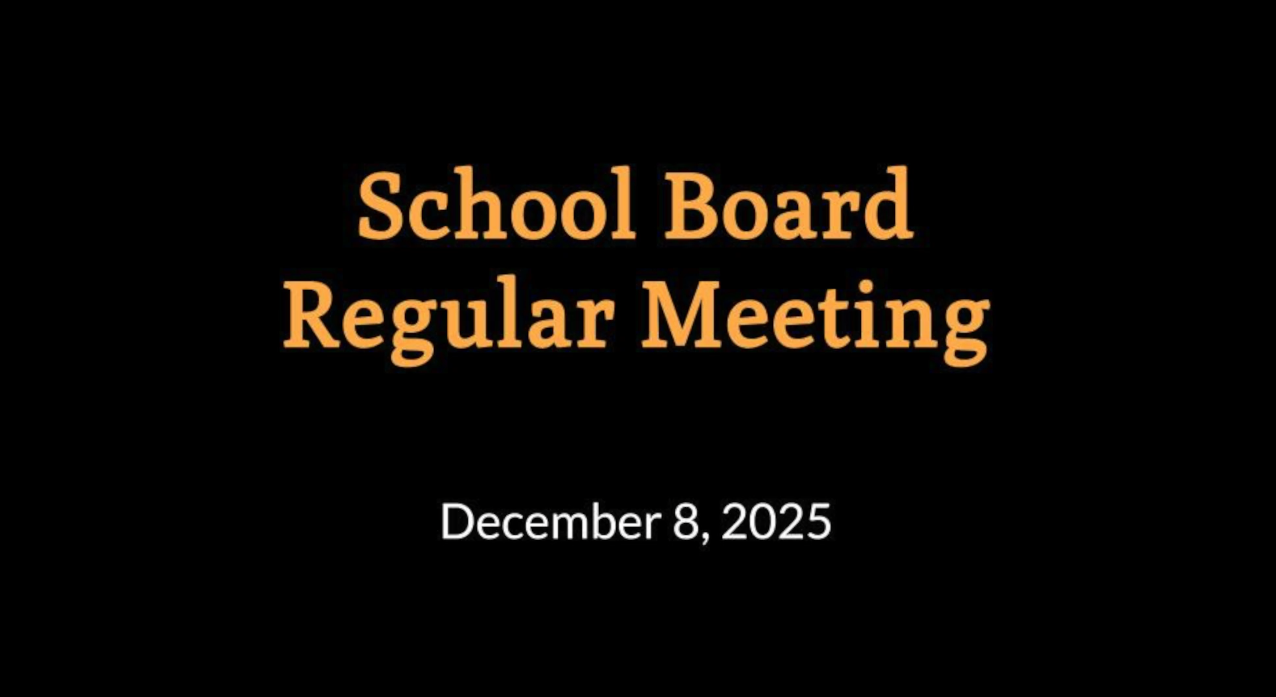 White Bear Lake School Board Meeting - 12/08/2025